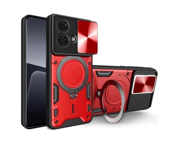 Чехол накладка Omeve Magnetic Ring для Motorola Edge 40 Neo Красный