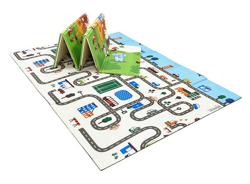 Развивающий коврик детский двухсторонний Город 11/Животные 30 с сумкой 200х150х1 см (1996940986) - фото 3 Развивающий коврик детский двухсторонний Город 11/Животные 30 с сумкой 200х150х1 см (1996940986) - фото 3