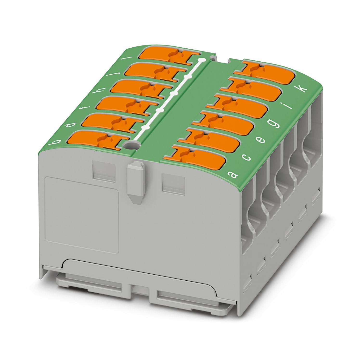 Блок распределительный Phoenix Contact PTVFIX 12X2,5 GN Push-in 450В 24A Зеленый (1019575)