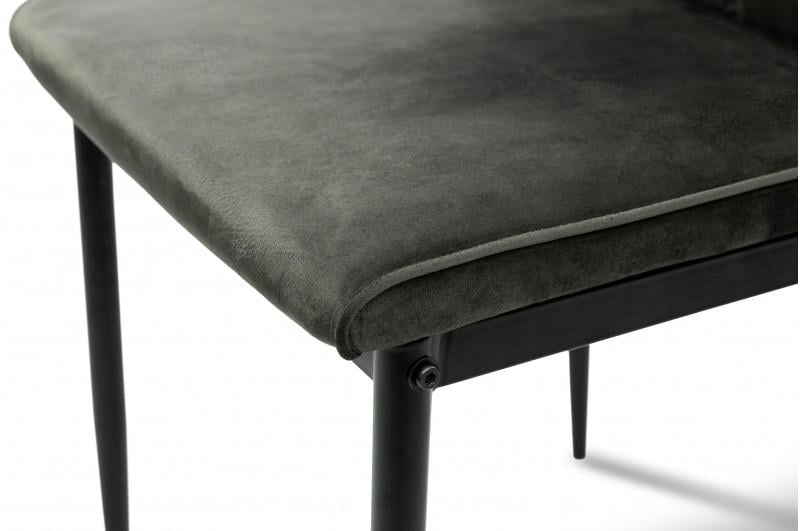 Кухонний стілець Мікс Меблі Rich велюр Графітовий/Чорний - фото 8