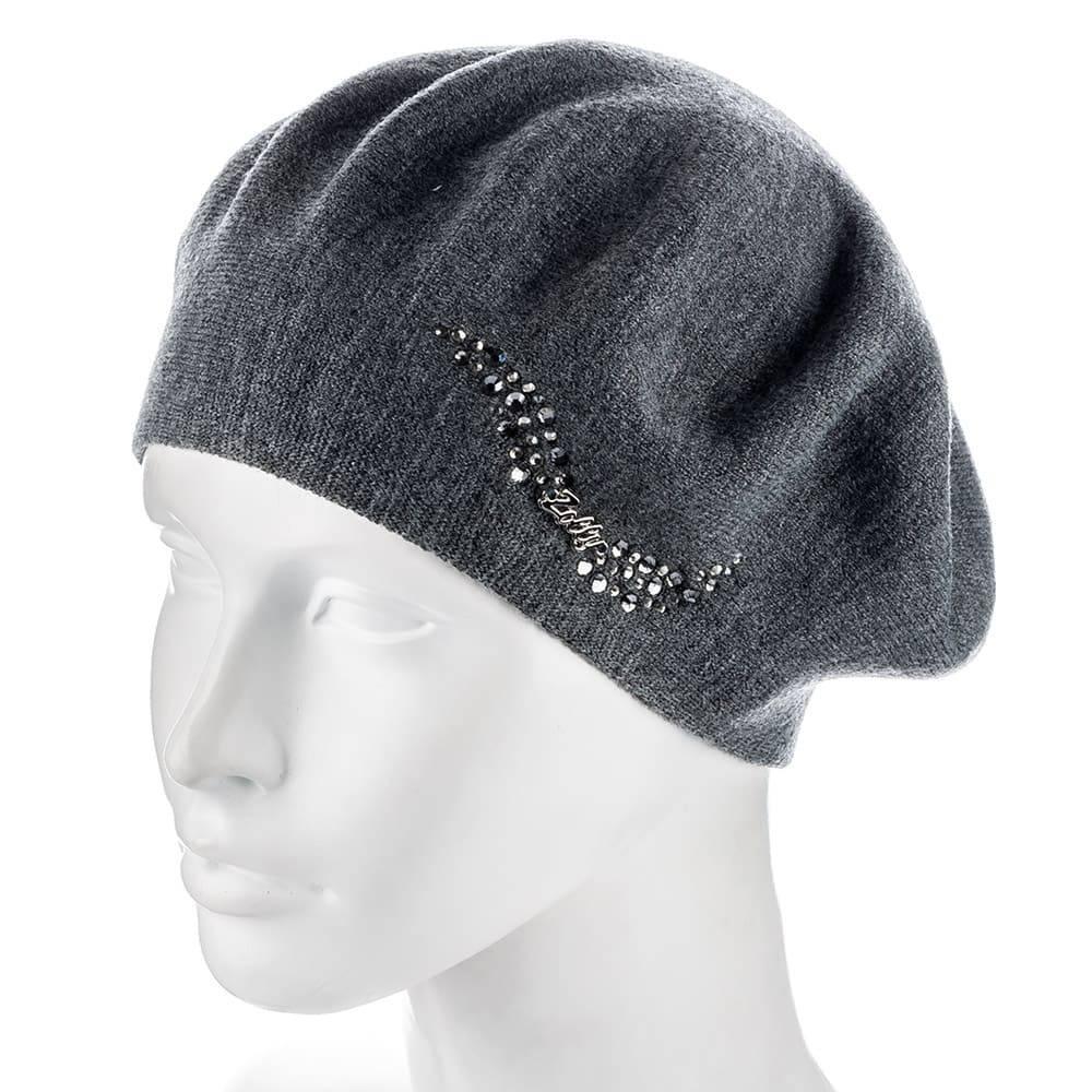 Берет женский со стразами Zolly ZH185 one size Серый (1464444785)