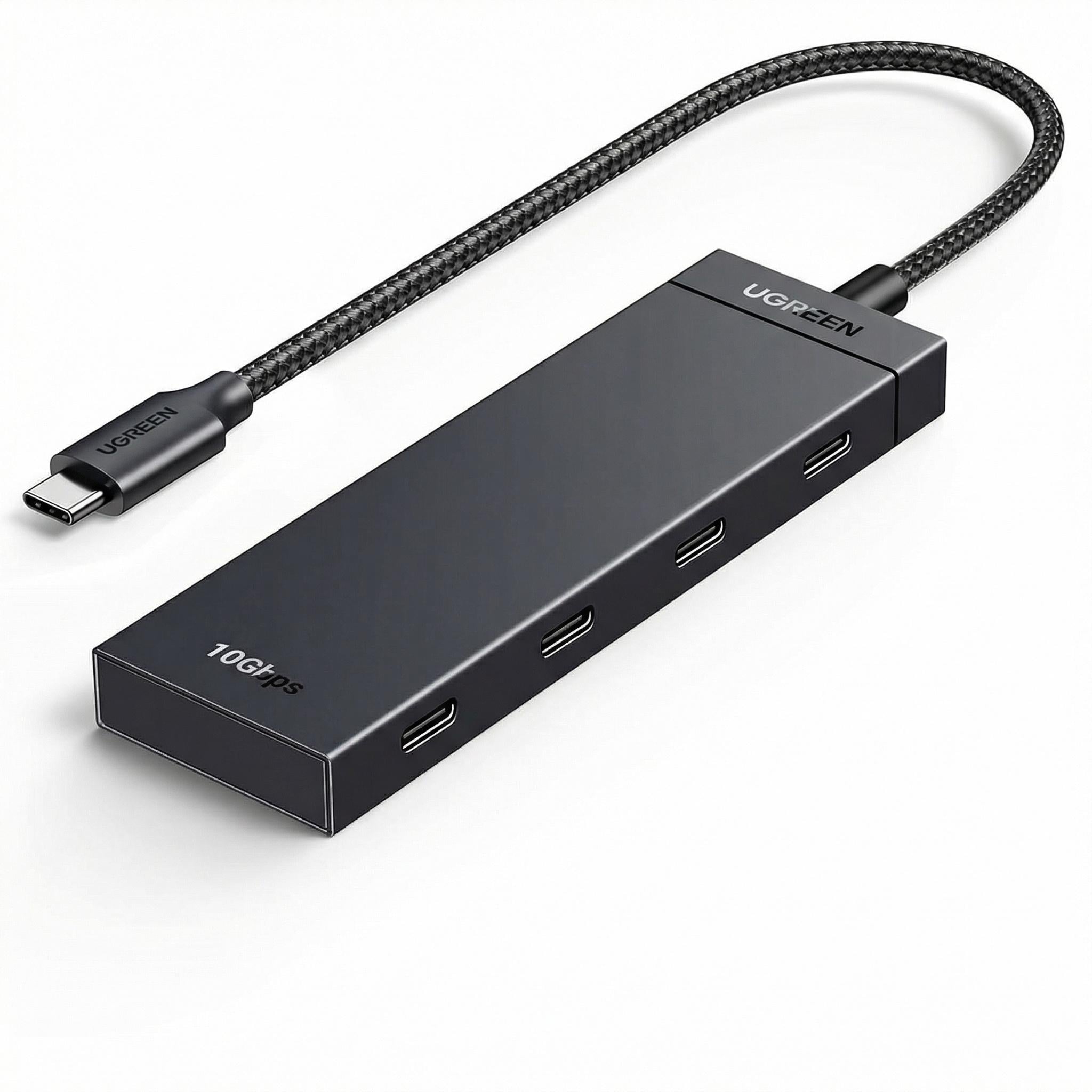 USB-хаб Type-C UGREEN CM806 4 порта USB-C Черный (35584)