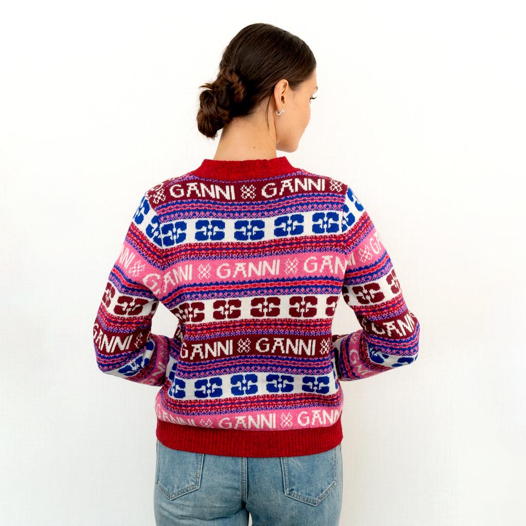 Кардиган жіночий повсякденний Ganni M Різнокольоровий (2797308623) - фото 5