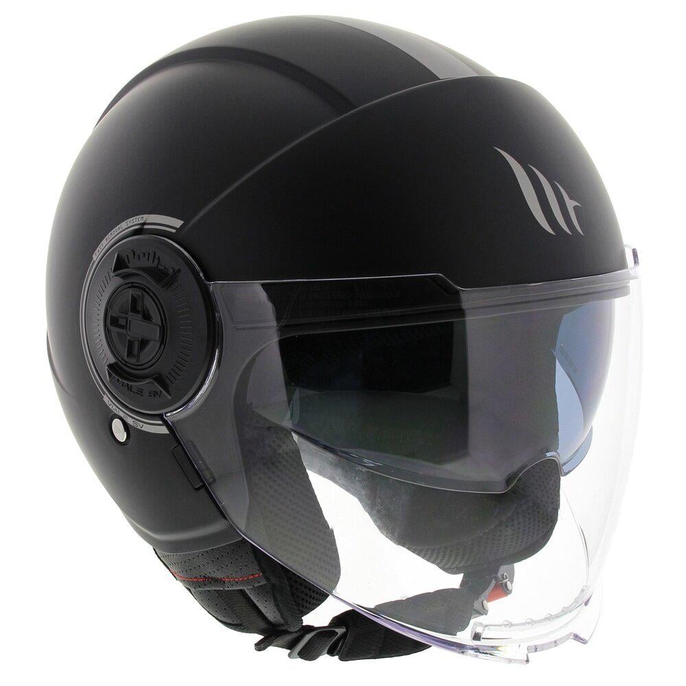 Мотошлем MT HELMETS VIALE SV Solid S Matt Black (23287) - фото 2