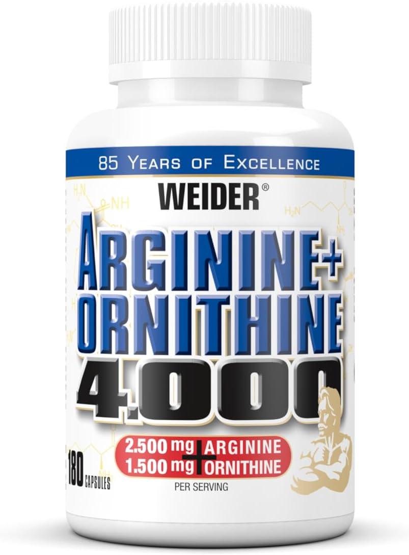 Аминокислоты Weider Arginine+Ortnithine 180 кап. Аминокислоты Weider Arginine+Ortnithine 180 кап.