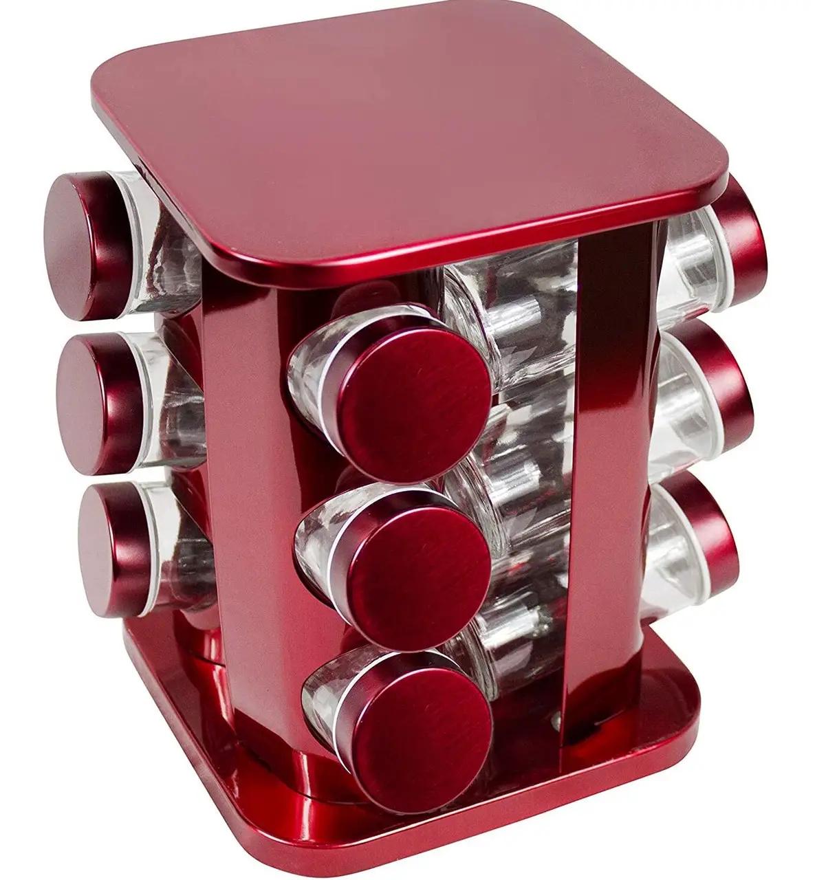 Набор для специй квадратная подставка 13 пр. BN-139 Красный (10664454)