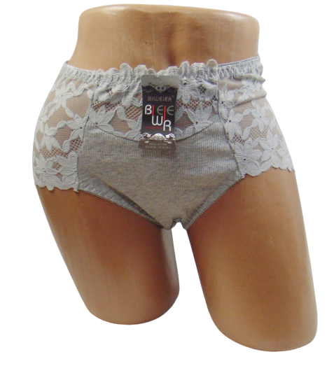 Трусы с кружевом Biweier 9738 5XL Серый Трусы с кружевом Biweier 9738 5XL Серый