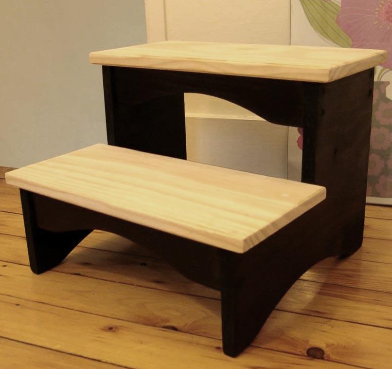 Скамейка-ступенька из дерева Малбери Венге/Бланже (ССТ-00241201)