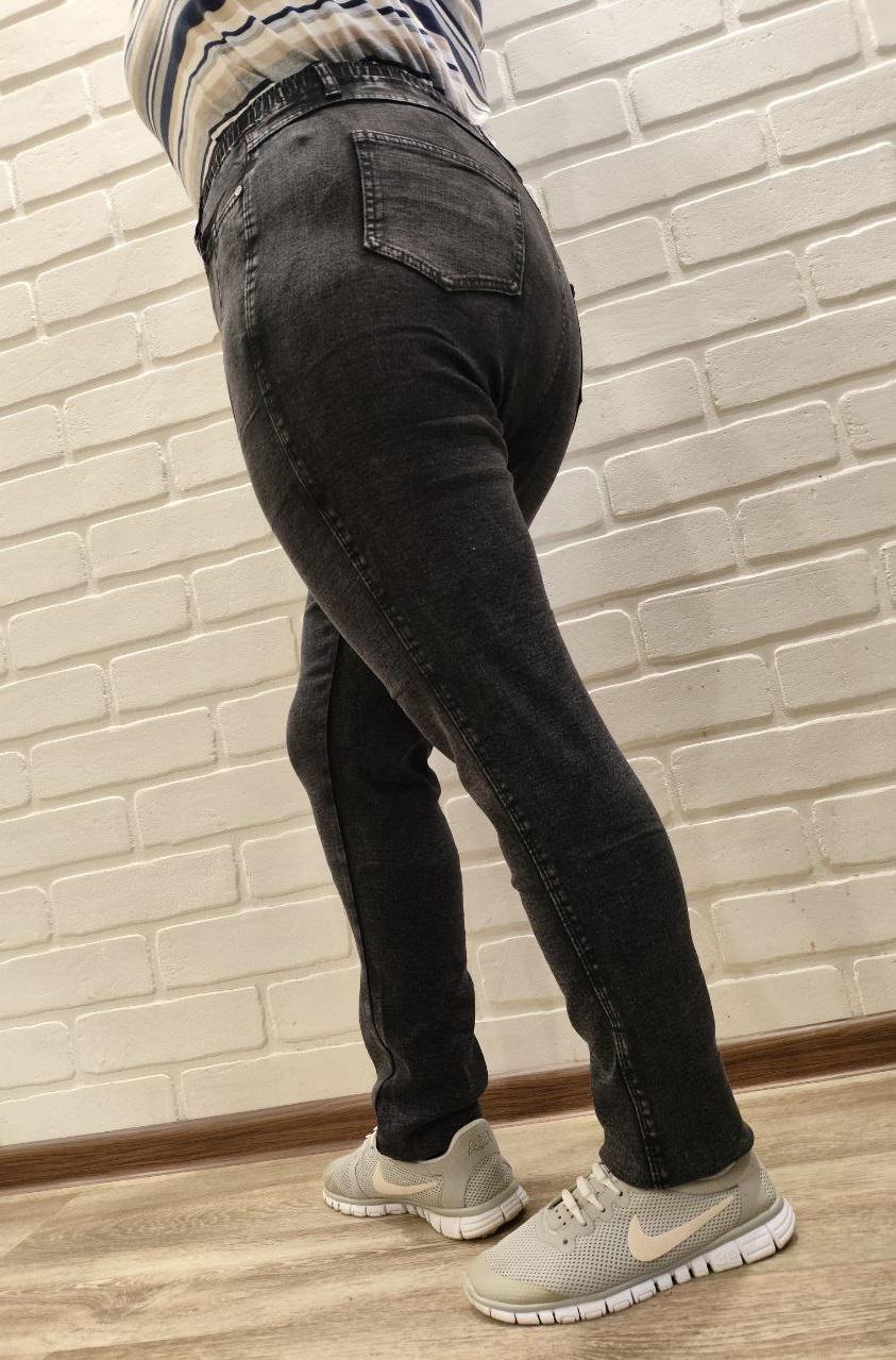 Джинсы женские на байке 3333 р. 54 Серый (2775817155) - фото 5