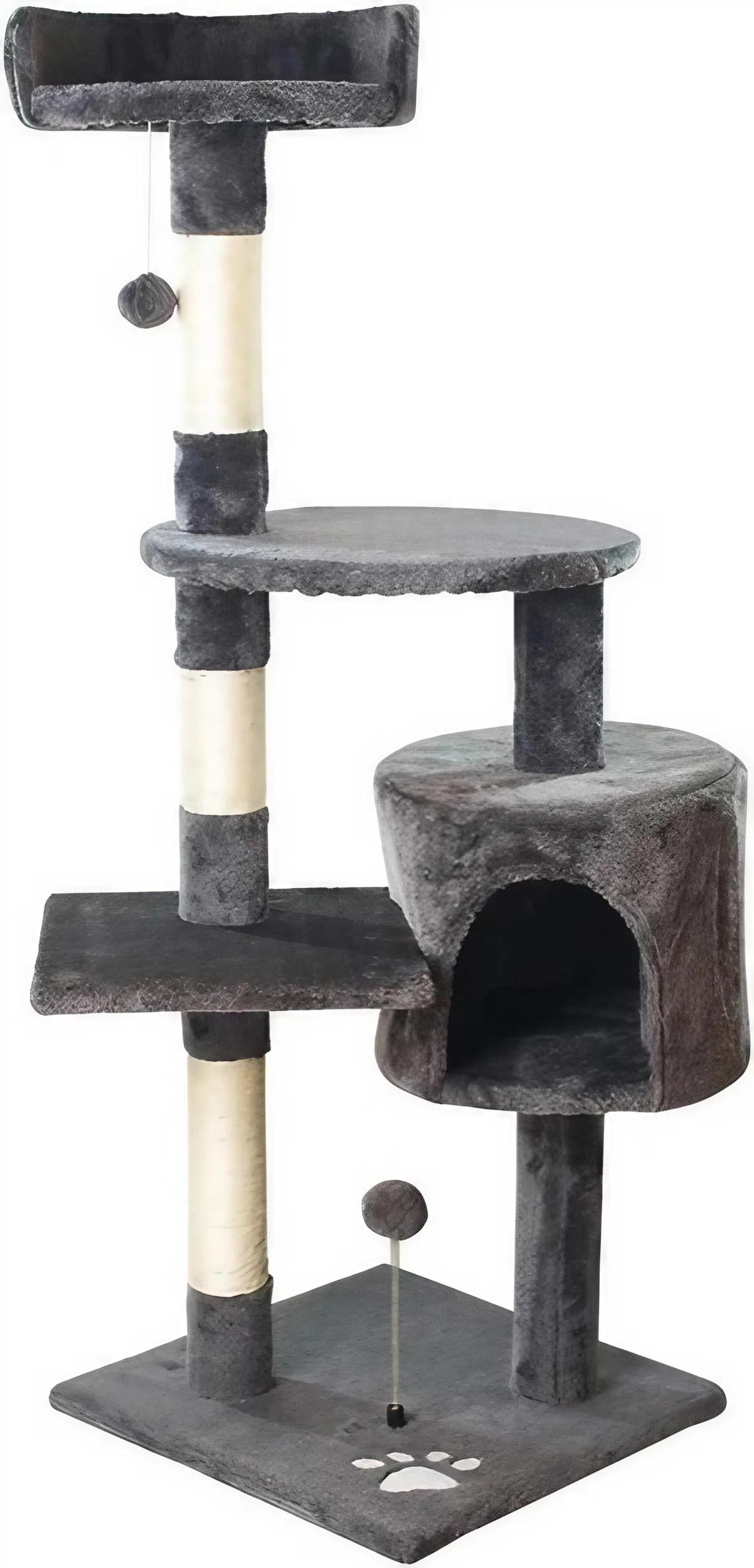Игровой центр для кошек с домиком и когтеточкой 116х40х40 см (mld17482)