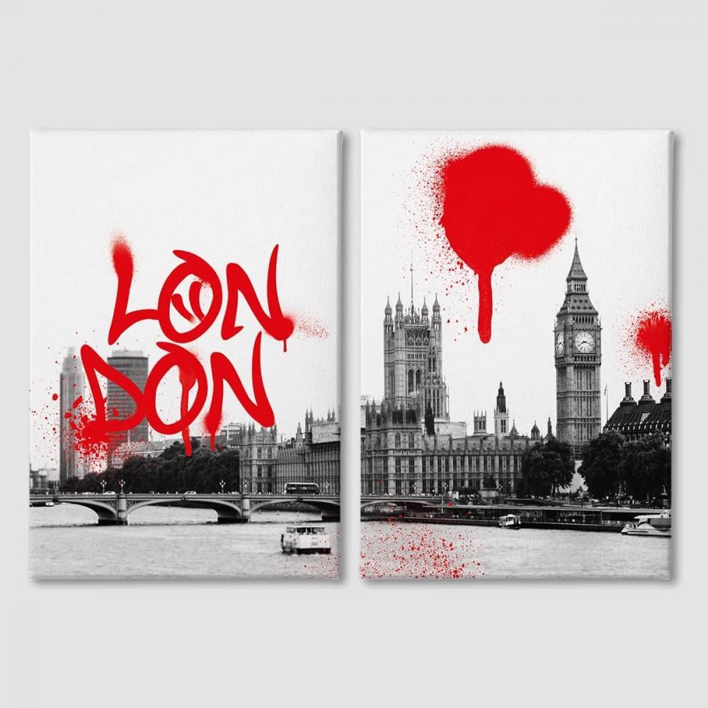 Модульная картина из двух частей Malevich Store LonDon 123x80 см (MK21216)