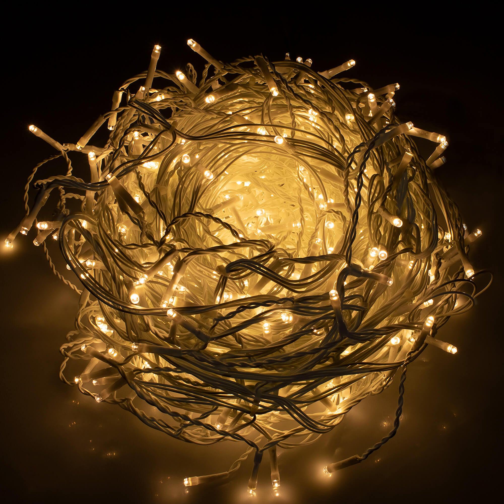 Гирлянда-бахрома Springos уличная 12 м 300 LED Warm White (CL301)