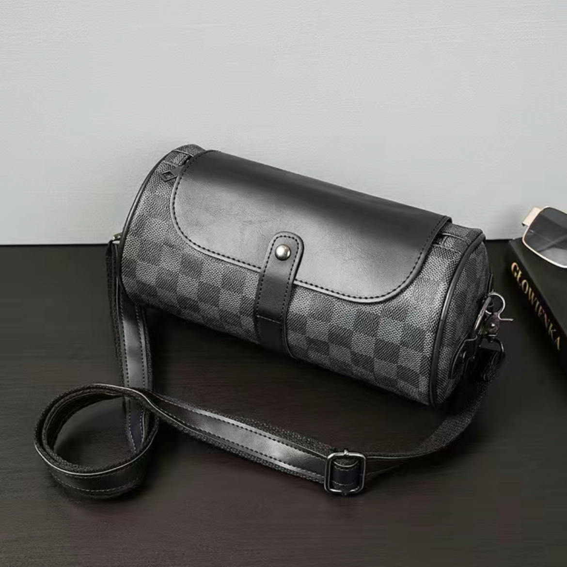 Сумка-мессенджер с плечевым ремнем Клеточка эко-кожа Серый (1923690386) Сумка-мессенджер с плечевым ремнем Клеточка эко-кожа Серый (1923690386)