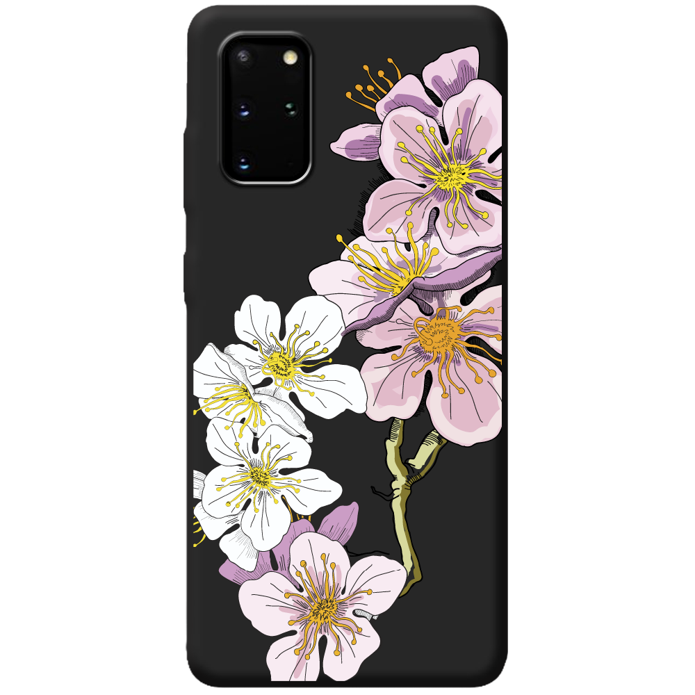 Чохол Boxface Samsung G985 Galaxy S20 Plus Cherry Blossom Чорний силікон (38875-cc4-44016) - фото 1