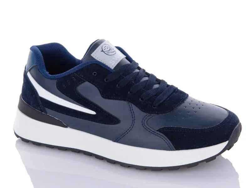 Кроссовки мужские Swin 1090-14 экокожа р. 45 Темно-синий (23867703)