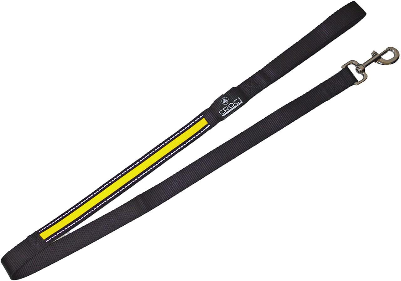 Поводок светодиодный Croci USB регулируется 2,5x120 см. Желтый (1221918362)