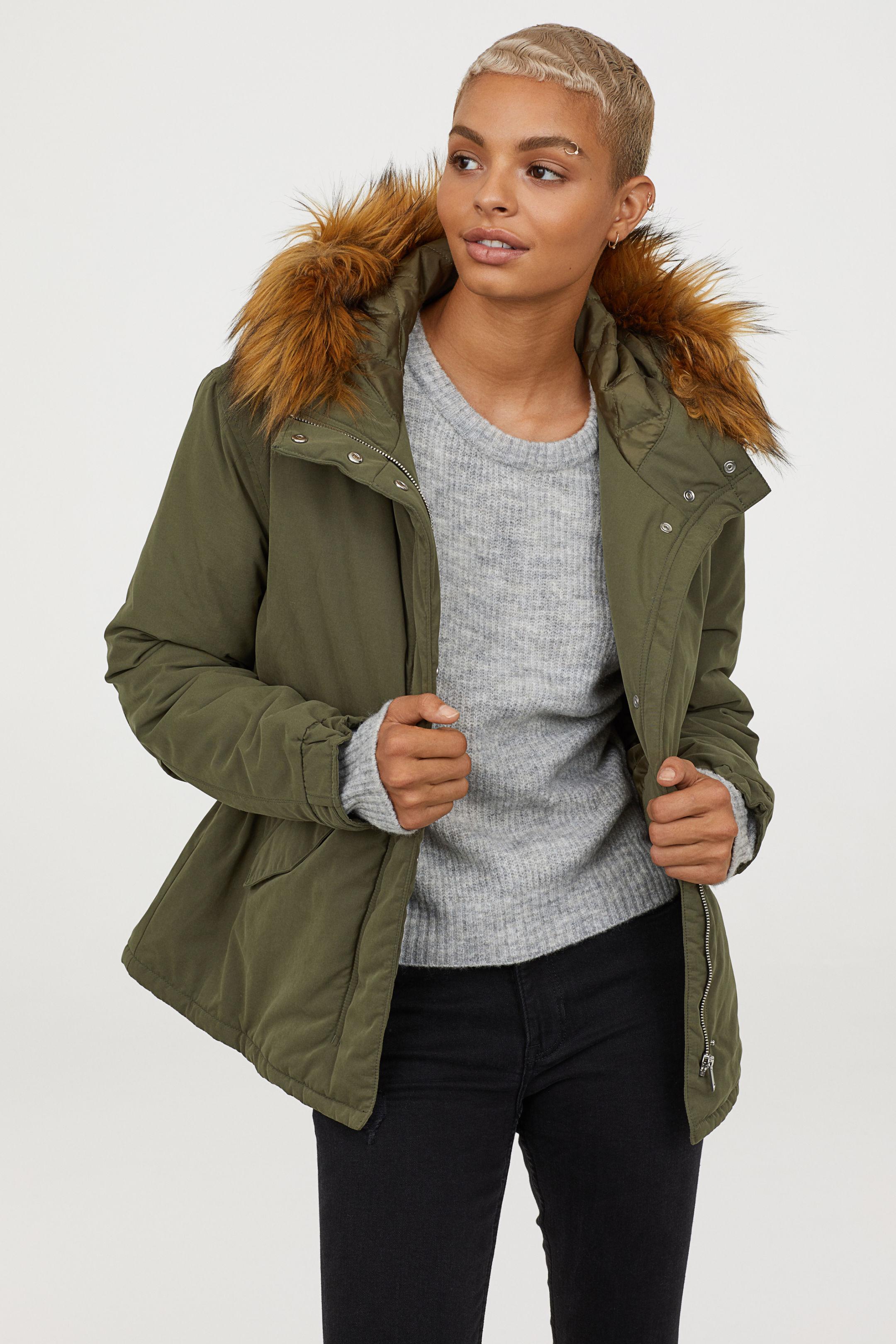 Парка жіноча H&M XS Хакі (662476b24) Парка жіноча H&M XS Хакі (662476b24)