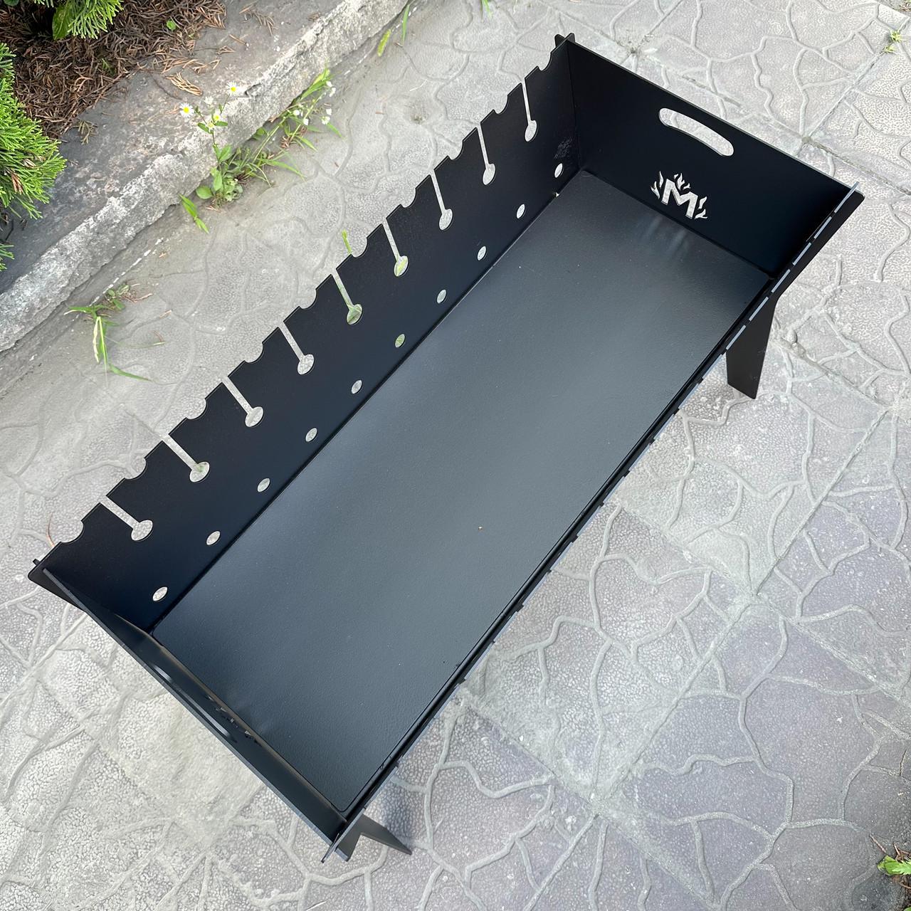 Мангал разборный Metalzavod Феникс на 10 шампуров 3 мм/67,5х32,3х40 см (MR10-3) - фото 3 Мангал разборный Metalzavod Феникс на 10 шампуров 3 мм/67,5х32,3х40 см (MR10-3) - фото 3