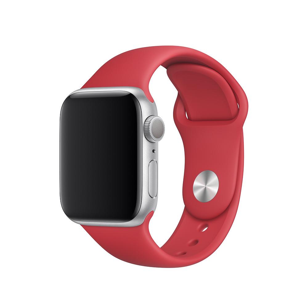 Ремінець силіконовий для Apple watch 38 мм/40 мм/41 мм Red (00000012739_8)