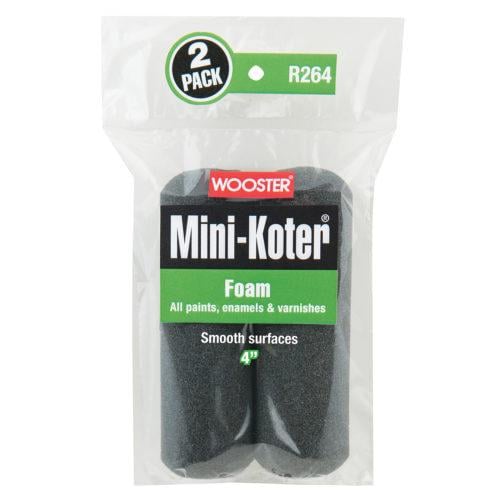 Комплект мініваликів для фарби Wooster Mini-Koter Foam 4" 2 шт. в уп.