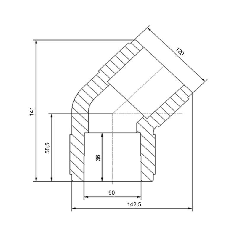 Кутик PPR Blue Ocean 90х90 мм 45° (FRRS00009968) - фото 2 Кутик PPR Blue Ocean 90х90 мм 45° (FRRS00009968) - фото 2