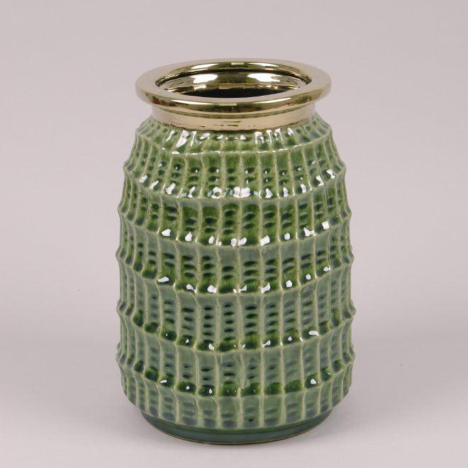 Ваза керамическая Flora 24,5 см Зеленый (36392) Ваза керамическая Flora 24,5 см Зеленый (36392)