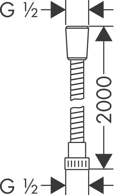 Шланг для душу Hansgrohe METAFLEX 28264000 силіконовий 2000 мм Хром (111640) - фото 2