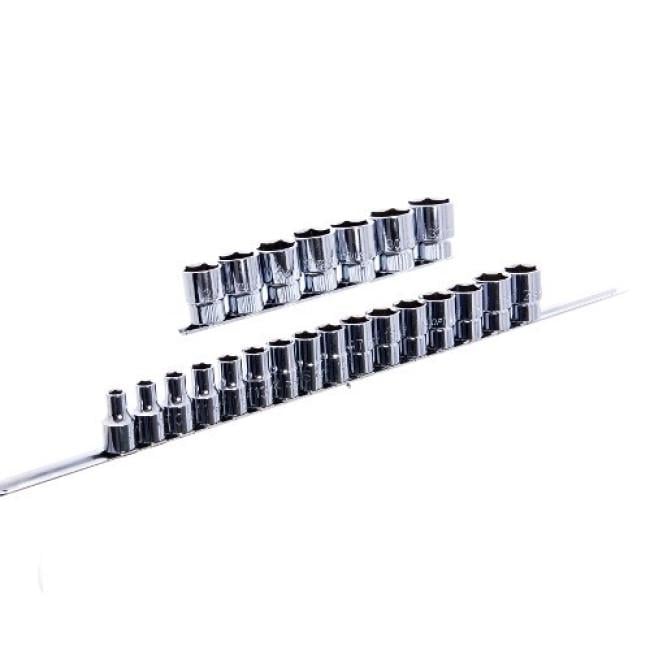Набор головок торцевых двенадцатигранных Toptul GAAQ1604U-12 с держателем 1/2" 23 ед. Хром (147-112-GAAQ1604U-12)