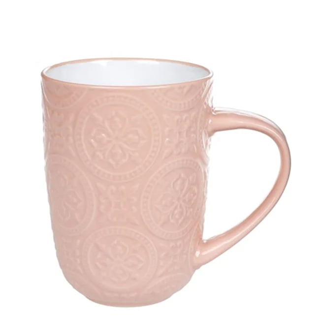 Чашка керамическая Flora Дамаск 0,4 л Розовый (32006)