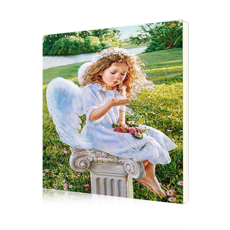 Картина по номерам Lesko DIY Y5851 Ангелочек