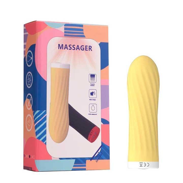 Вибратор-мини Rechargeable Silicone Touch 10 режимов вибрации Желтый (X0000984-2)