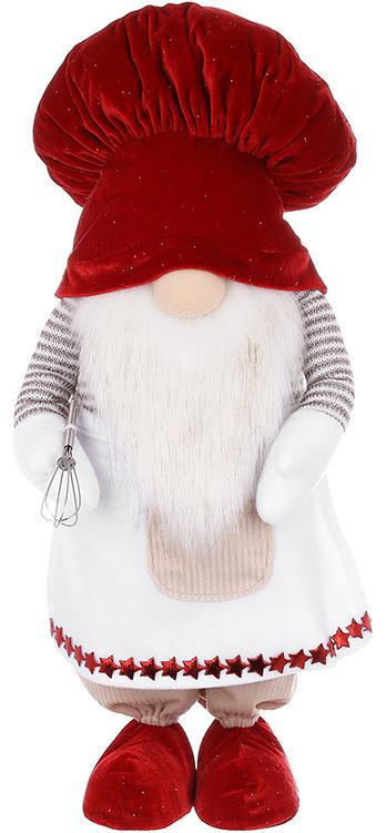 Игрушка мягкая Гном-Повар 46 см Красный с белым