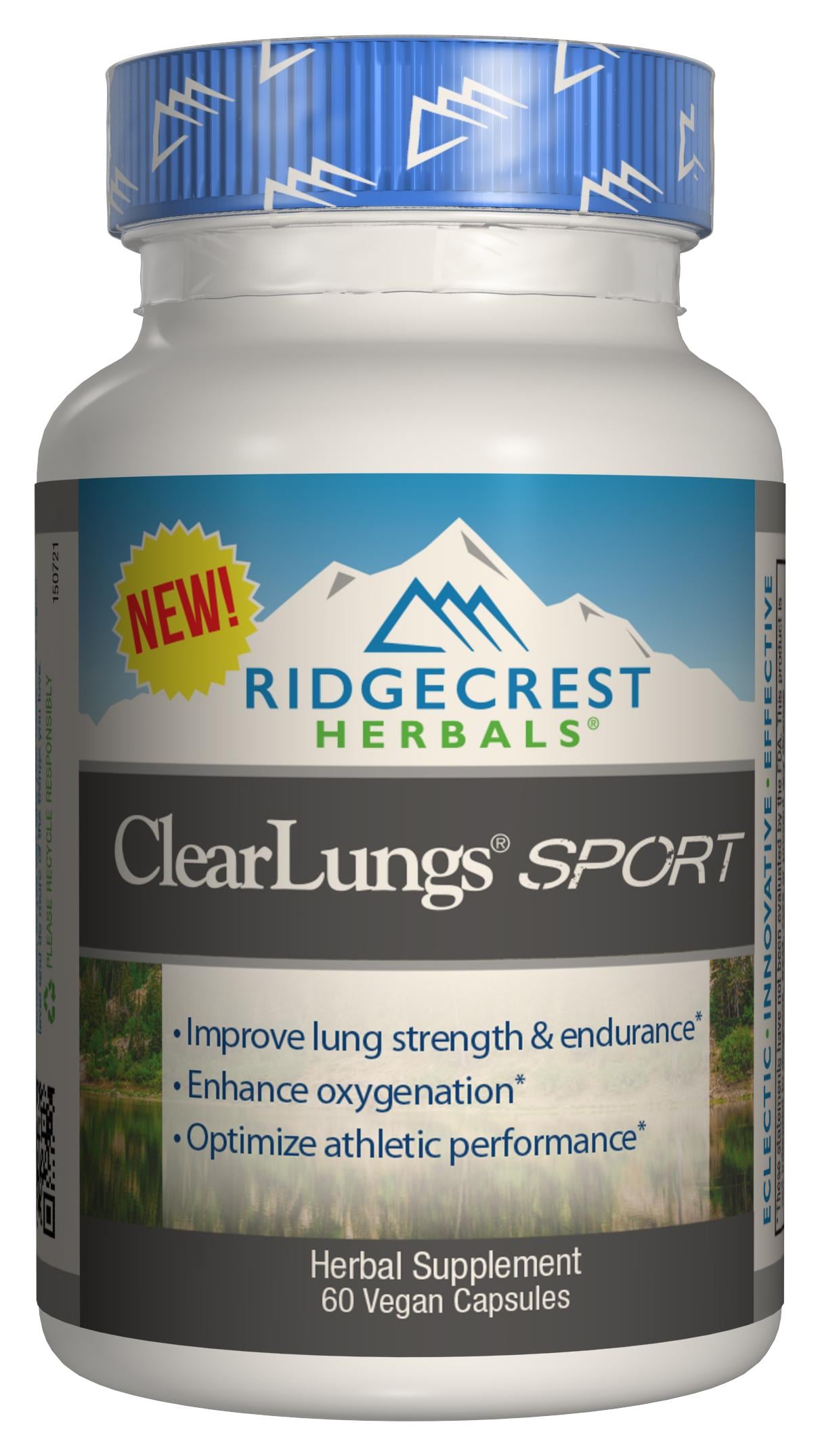 Комплекс для підтримки легенів спорт Clear Lungs Ridgecrest Herbals 60 гелевих капсул (RCH138) Комплекс для підтримки легенів спорт Clear Lungs Ridgecrest Herbals 60 гелевих капсул (RCH138)