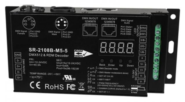 Декодер SR-2108B-M5-5 DMX&RDM (17775) Декодер SR-2108B-M5-5 DMX&RDM (17775)