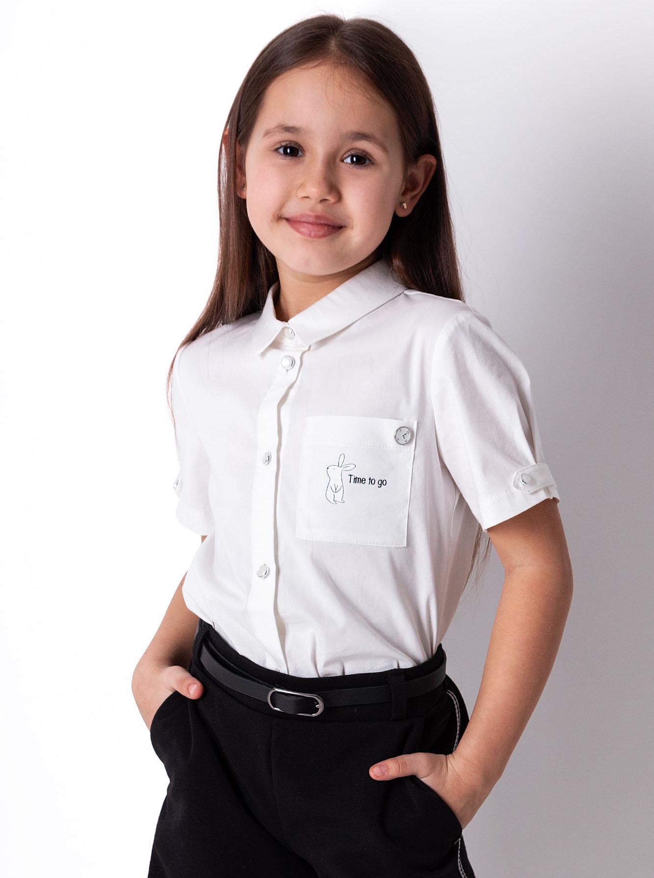 Сорочка для дівчинки Mevis Time to go 4134-01 116 см Білий