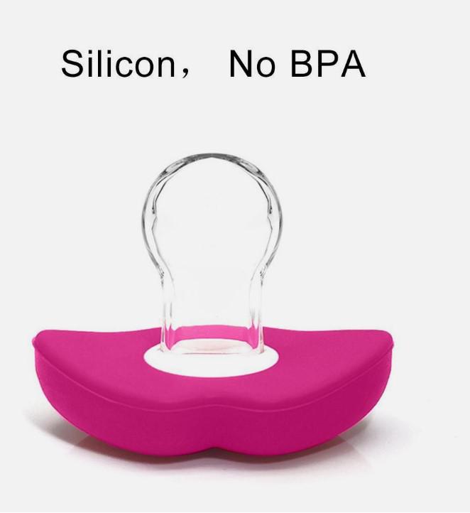 Соска-пустышка ортодонтическая Губы силиконовая Фуксия (25011880) - фото 2