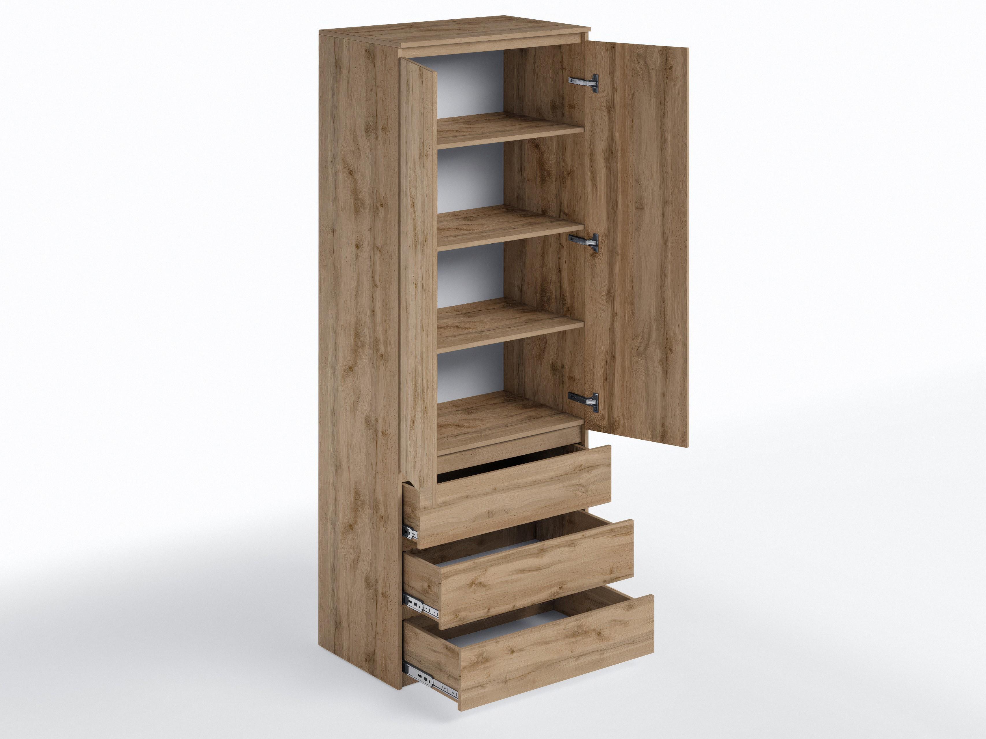 Шкаф с полками и ящиками T-210 803х502х2117 мм Дуб Аппалачи - фото 2