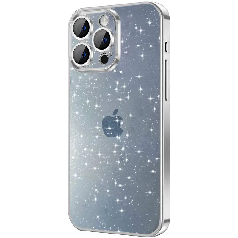 Чохол TPU+PC Glittershine для Apple iPhone 15 Pro Max (6.7") Silver | Срібний - фото 1