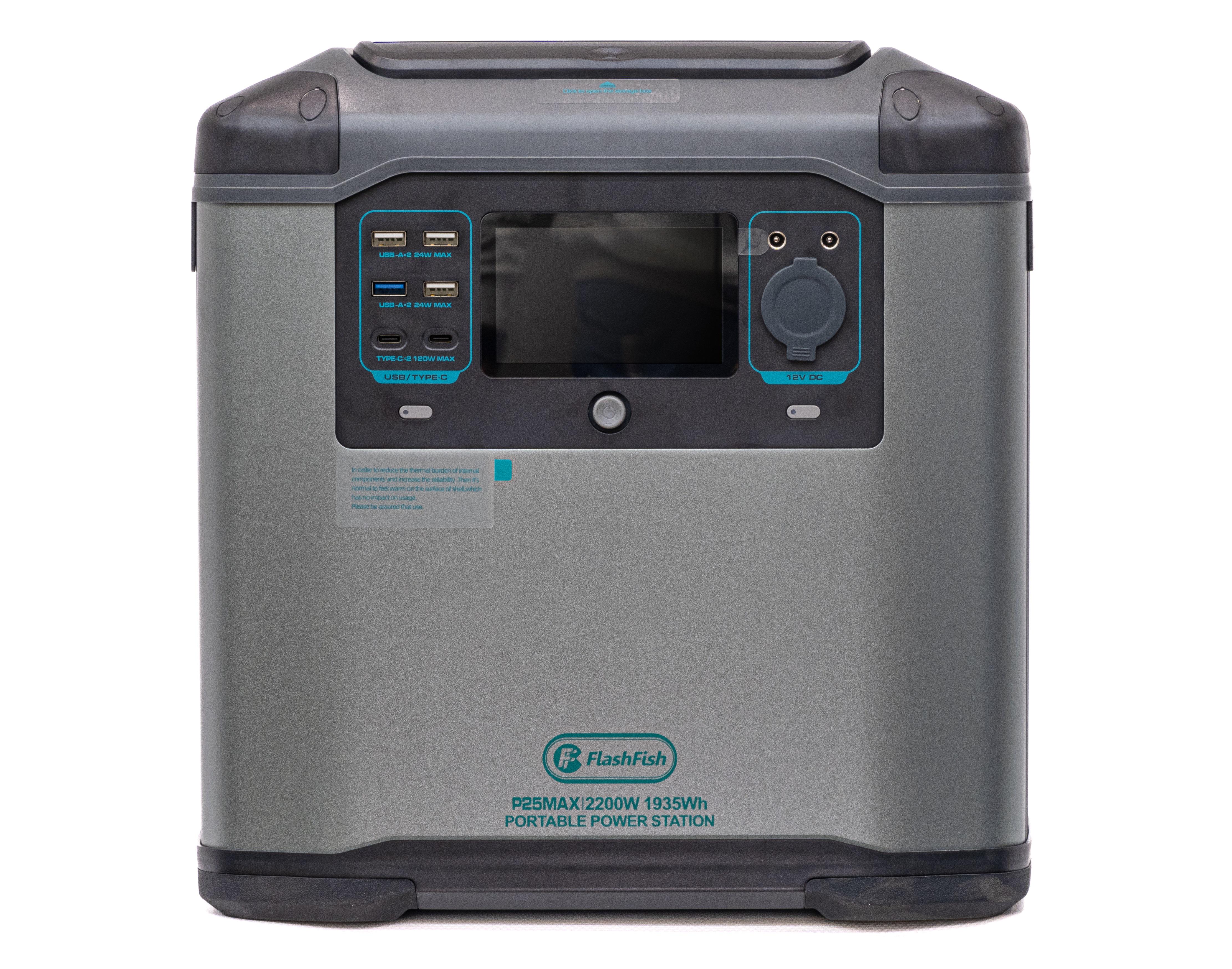 Зарядная станция FlashFish P25 MAX/2200 Вт/1935 Втч/Li-ion Серо-черный (FFP25MAX) - фото 3 Зарядная станция FlashFish P25 MAX/2200 Вт/1935 Втч/Li-ion Серо-черный (FFP25MAX) - фото 3