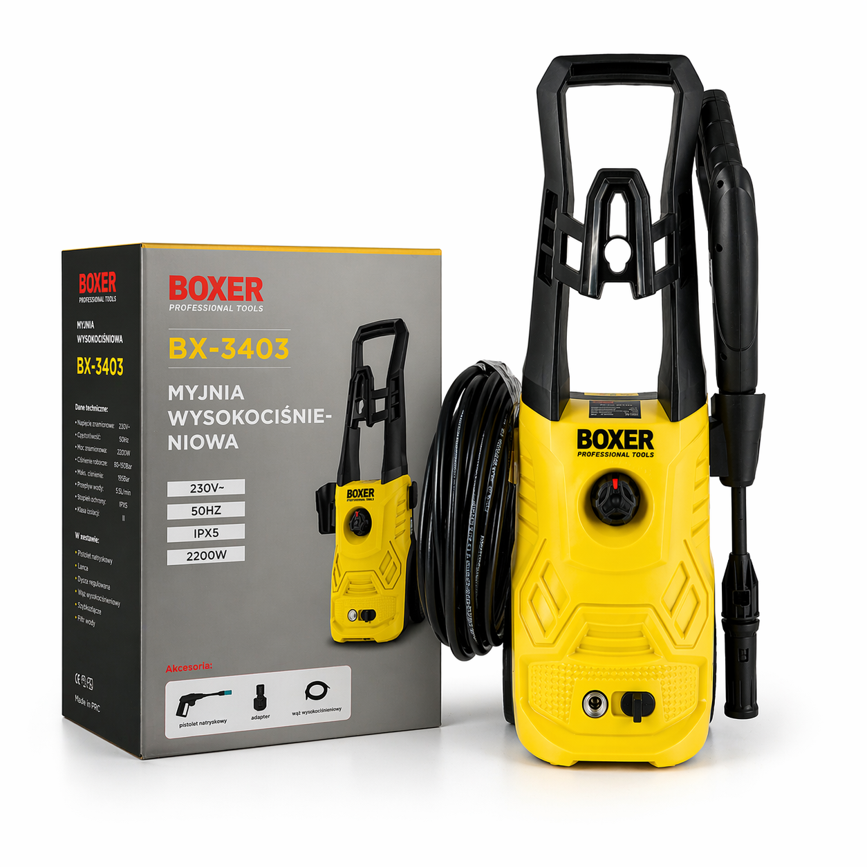 Мийка високого тиску Boxer BX-3403 2200 Вт 260 бар