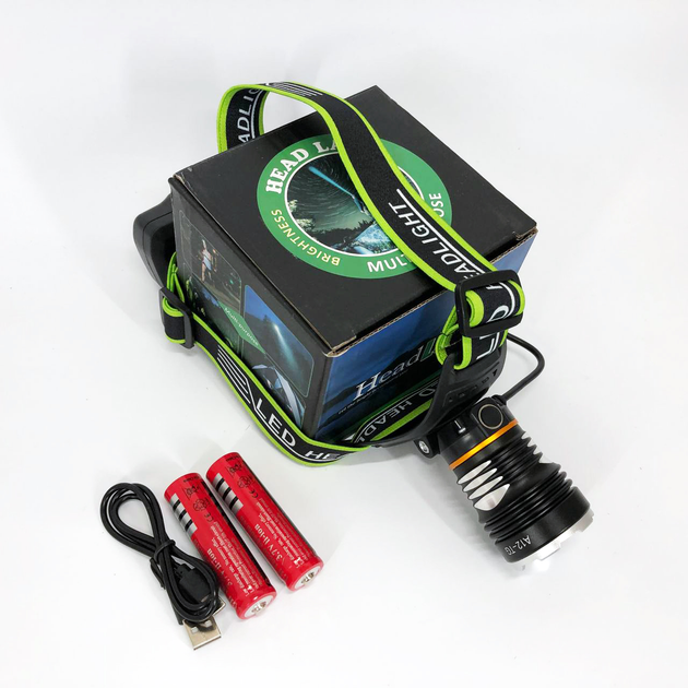 Ліхтар налобний PLD-A12-TG 2x18650 з USB зарядкою (ML-05145) - фото 9 Ліхтар налобний PLD-A12-TG 2x18650 з USB зарядкою (ML-05145) - фото 9