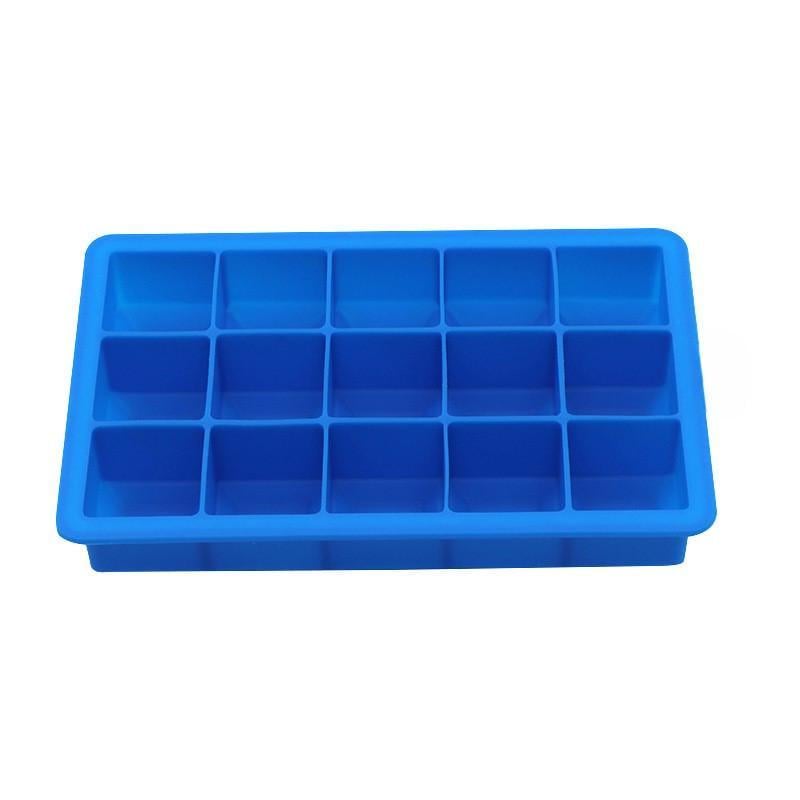 Форма квадратная силиконовая 15 яч. 18,5х11,5 см Ø 3,3х3,5 см 1 шт. Голубой (ХК1511к21)