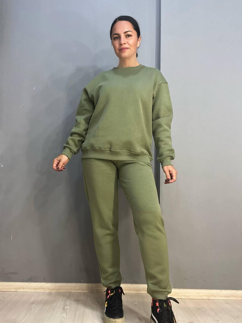 Брюки женские PEPPER MINT 24-13 спортивные джоггеры резинка на талии утепленные S Хаки (928) - фото 5 Брюки женские PEPPER MINT 24-13 спортивные джоггеры резинка на талии утепленные S Хаки (928) - фото 5