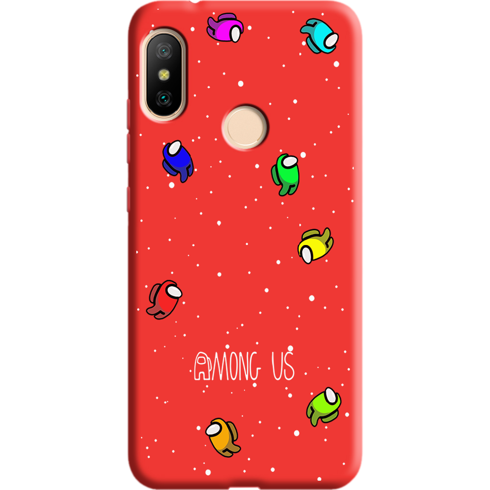 Чехол BoxFace Xiaomi Mi A2 Lite Among Us Invisible Красный силикон (34892-bk76-36145)