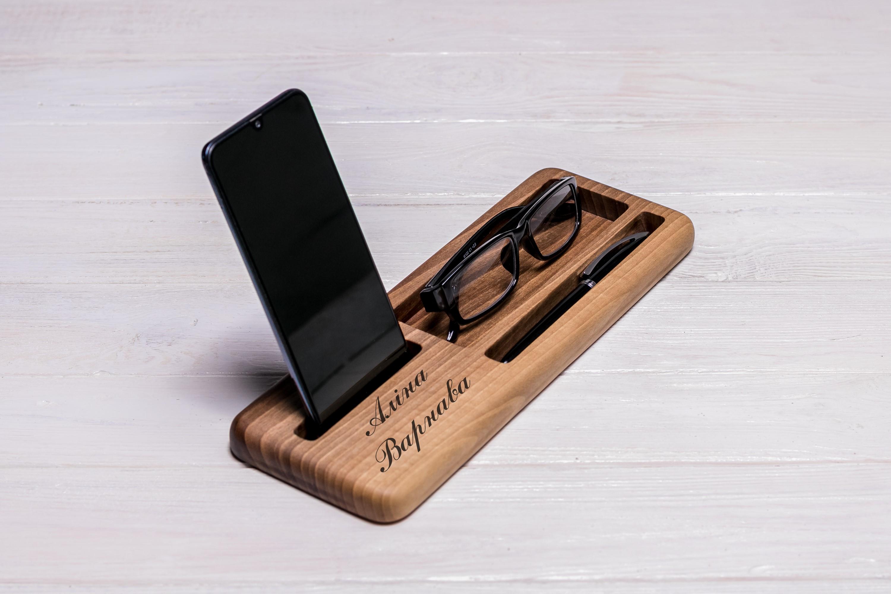 Аксессуар-подставка EcoWalnut настольная с персональным гравированием (EW-11)