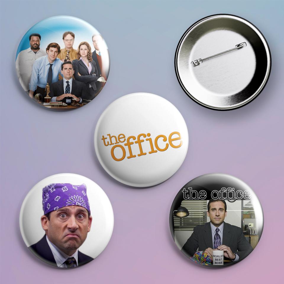 Значки на рюкзак с принтом The Office 4 шт.