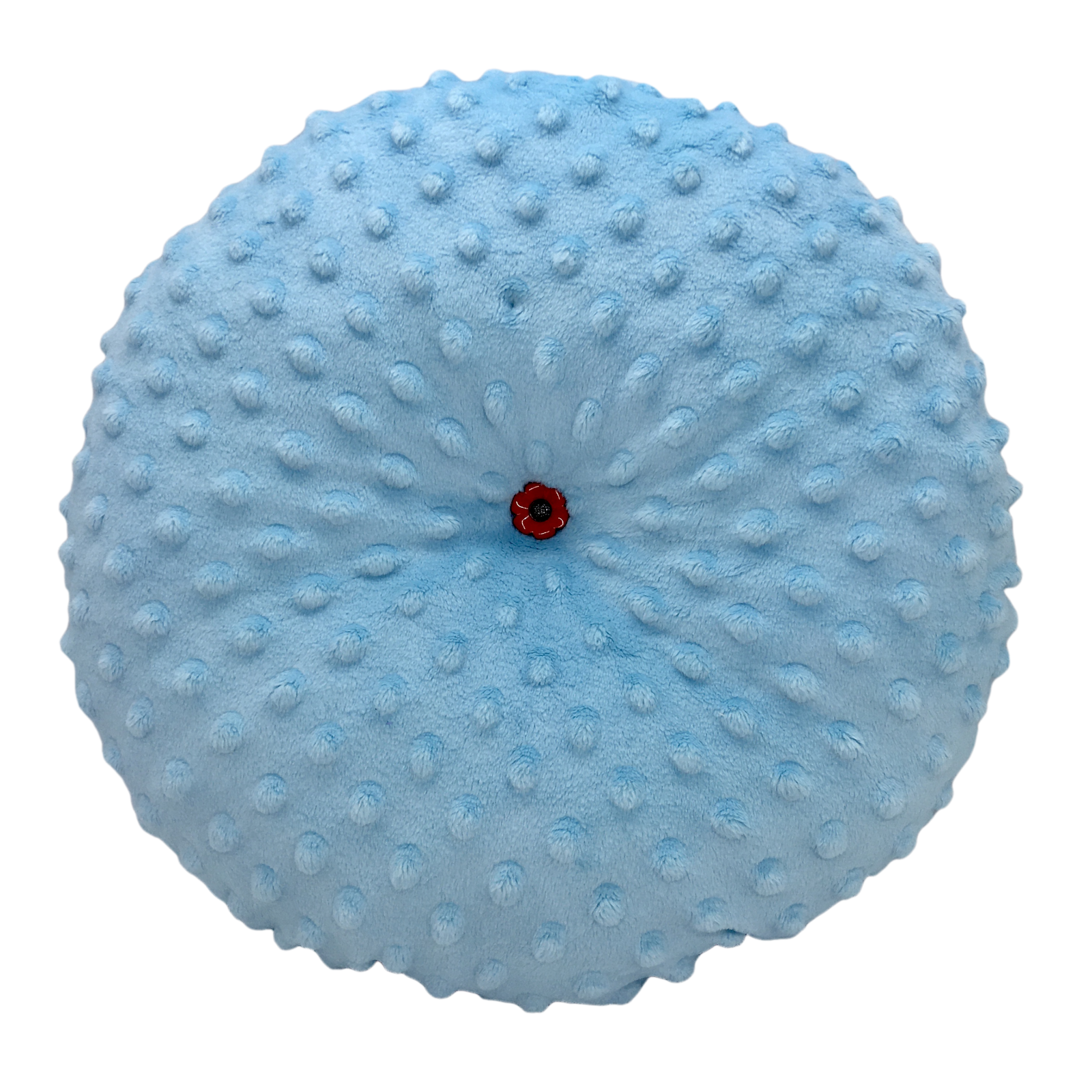 Плюшева декоративна подушка кругла MinkyHome 30х30 см Бірюзовий