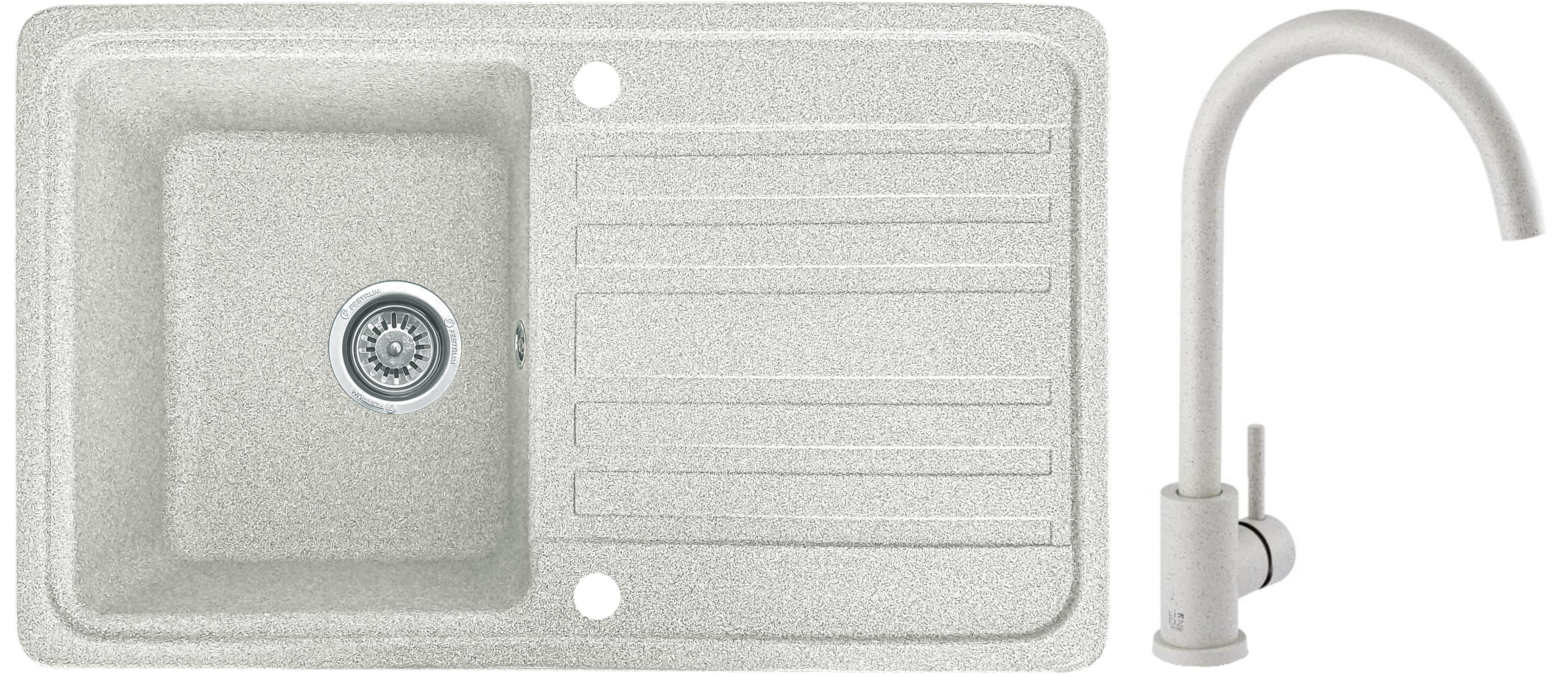 Мийка кухонна Valetti 17D зі змішувачем 760х460 мм Тера