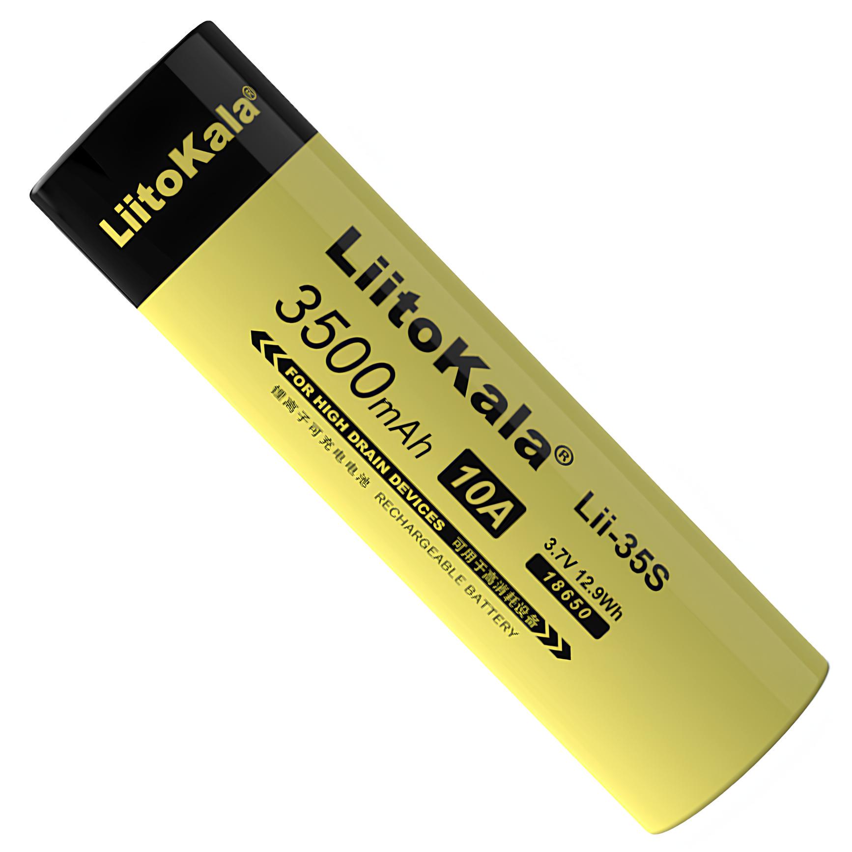 Акумулятор високотоковий LiitoKala Lii-35S 3500 mAh 10A Li-Ion з плоским плюсом