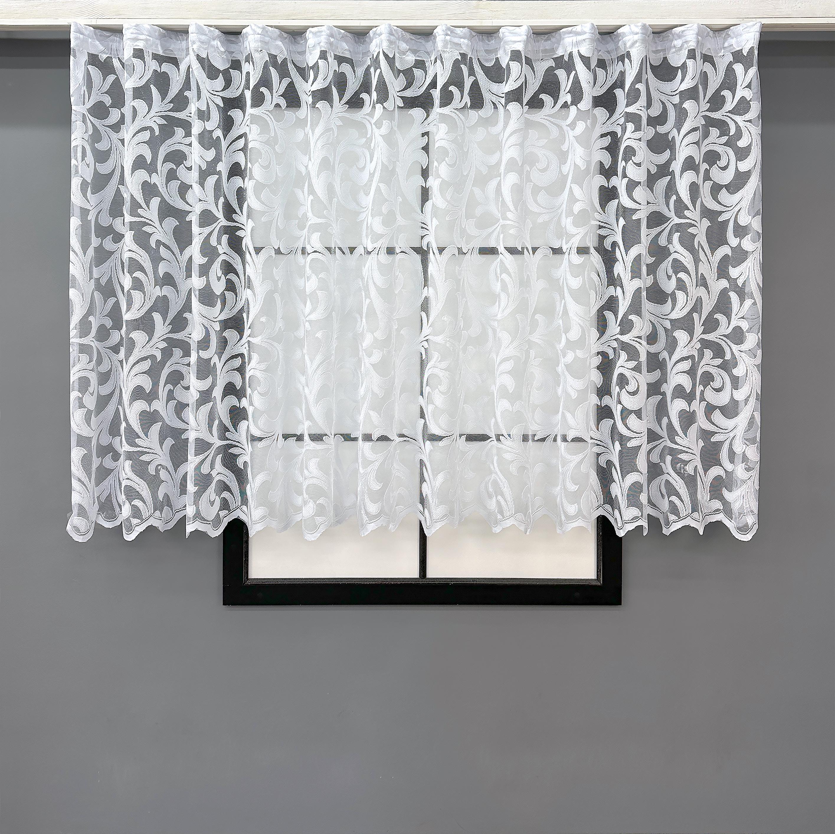 Тюль VR-Textil 1599т Жакард 300х120 см Белый (42-0540)